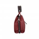 Beau Design Stylish  Cherry Color Imported PU Leather Handbag With Double Handle For Women's/Ladies/Girls